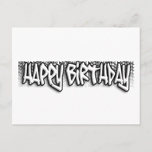Graffiti Birthday Postcard (Front)