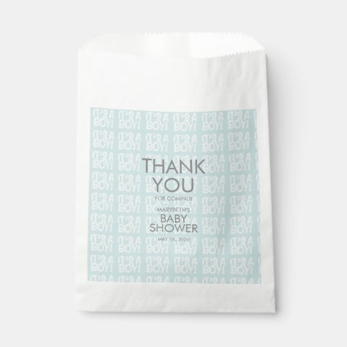 Graffiti Blue Baby Shower Favor Bags