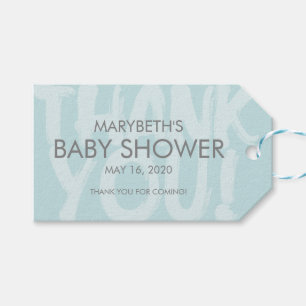 Graffiti Blue Baby Shower Favor Gift Tag
