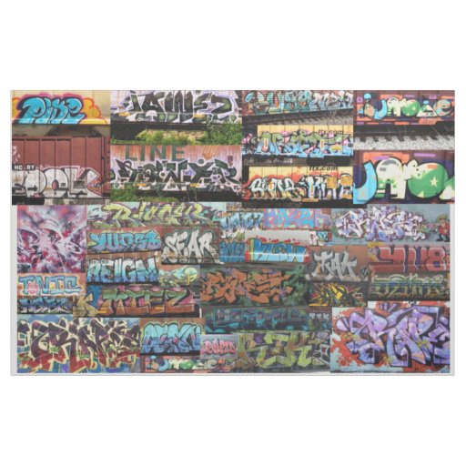 Graffiti bomb fabric | Zazzle