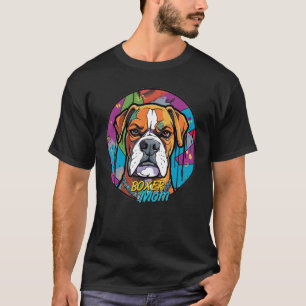 Graffiti Boxer Mom Mural Street Art Boxer T-Shirt