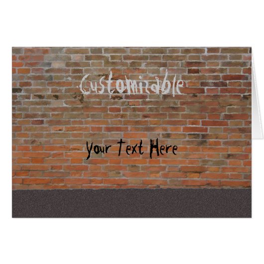 Graffiti Brick Wall Customizable Cards (Front Horizontal)