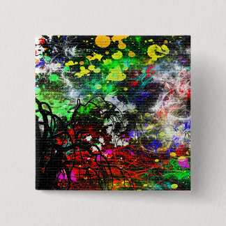 Graffiti Brick Wall Pinback Button