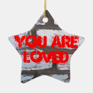 Graffiti Bricks Ceramic Ornament