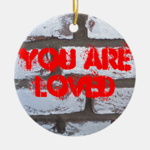 Graffiti Bricks Ceramic Ornament