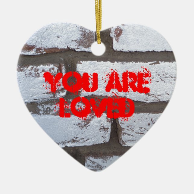 Graffiti Bricks Ceramic Ornament (Front)