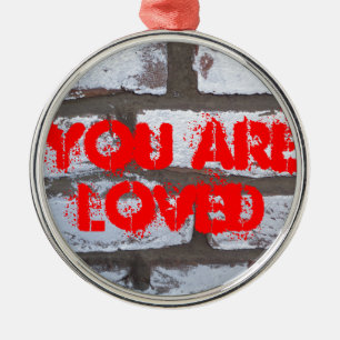 Graffiti Bricks Metal Ornament