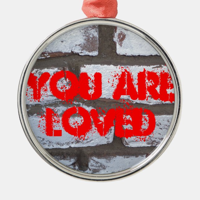 Graffiti Bricks Metal Ornament (Front)