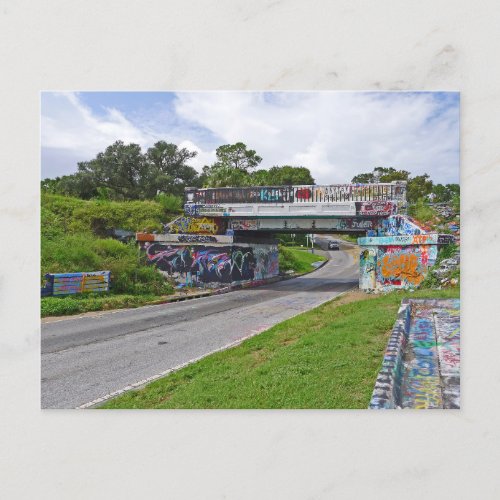 Graffiti Bridge Pensacola Florida Postcard