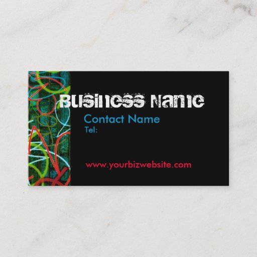 Customizable Graffiti Business Card