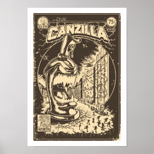 Graffiti _ CANZILLA _ Retro SciFi Monster Comic Poster