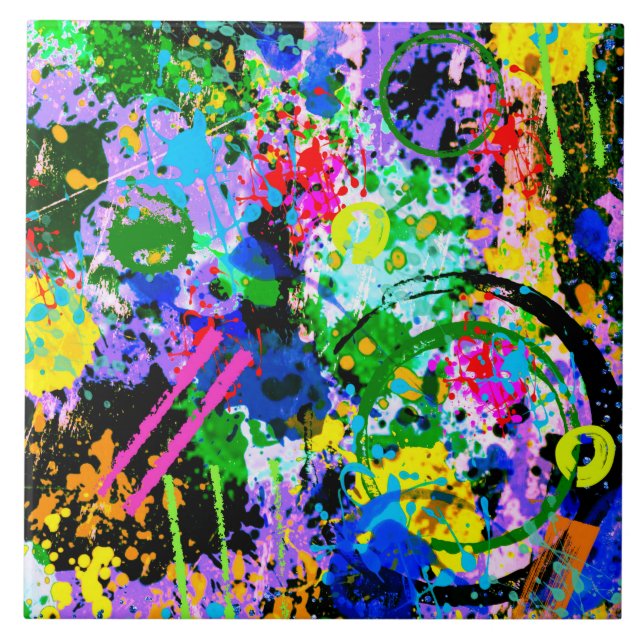 Graffiti Carnival 1 Ceramic Tile (Front)