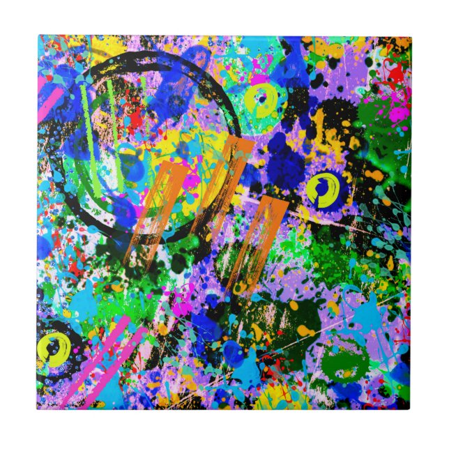 Graffiti Carnival 2 Ceramic Tile (Front)