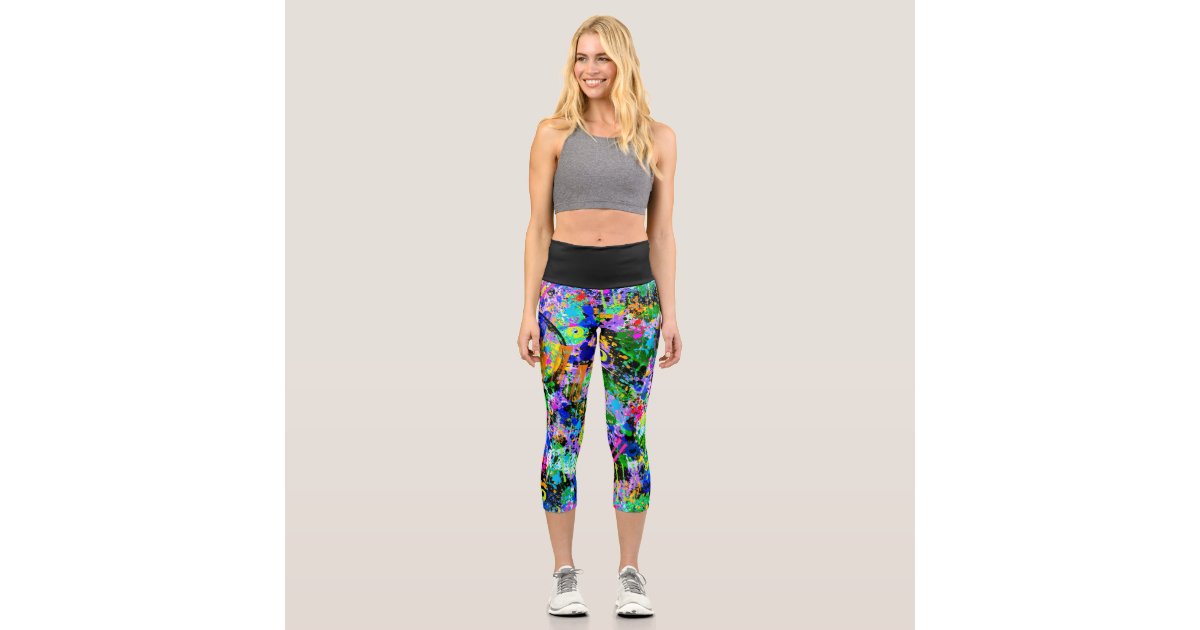 Graffiti Capri Leggings