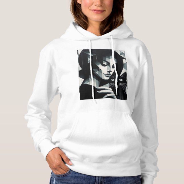 Graffiti Cat Lady Hoodie (Front)