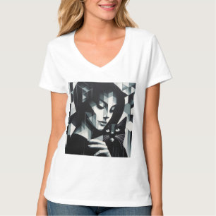 Graffiti Cat Lady T-Shirt