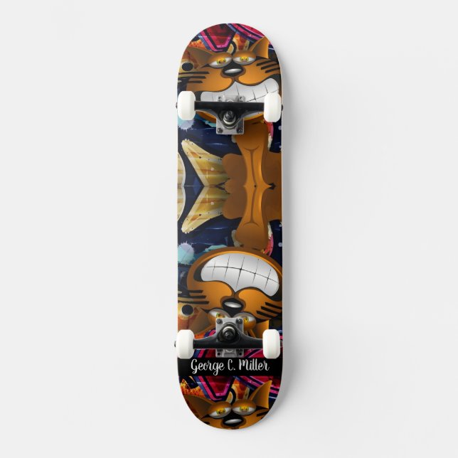 Graffiti Cat Skateboard (Front)