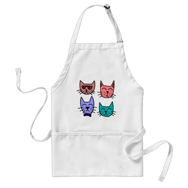 Graffiti Cats Adult Apron (Front)