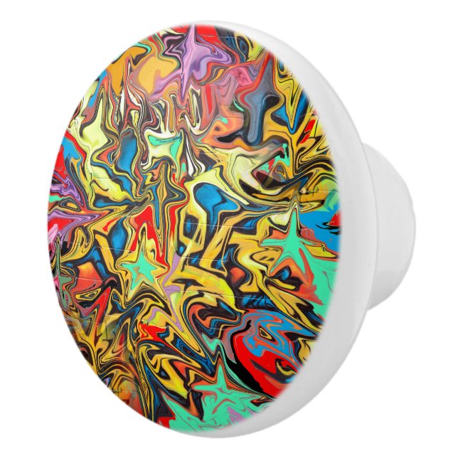 Graffiti Ceramic Knob (Right)