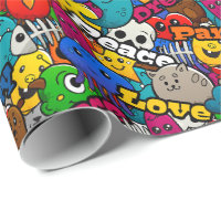 LOVE GRAFFITI WRAPPING PAPER