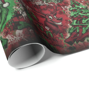 Graffiti Christmas Matte Wrapping Paper