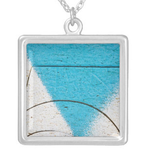 Graffiti close-ups silver plated necklace