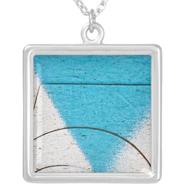 Graffiti close-ups silver plated necklace (Front)