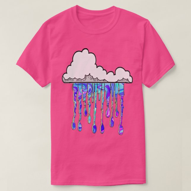 Graffiti Cloud Purple Art by LowEndGraphics 1 T-Shirt (Design Front)