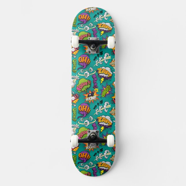Graffiti comic with bright elements Skateboard  (Front)