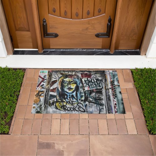 Graffiti Cool Modern Urban Street Art Doormat