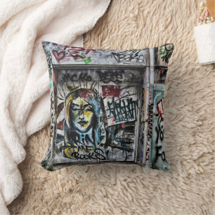 Graffiti Cool Modern Urban Street Art Throw Pillow