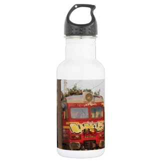 Graffiti Covered Train Water Bottle
