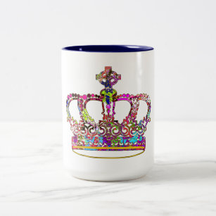 Graffiti crown Two-Tone coffee mug