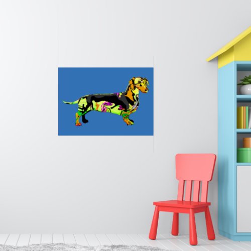 Graffiti Dachshund Poster