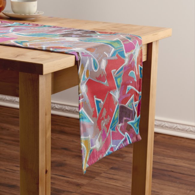 Graffiti Design Table Runner