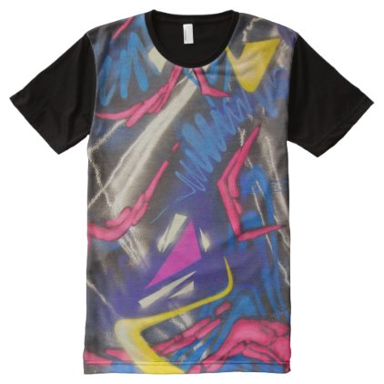 Graffiti detail All-Over-Print shirt