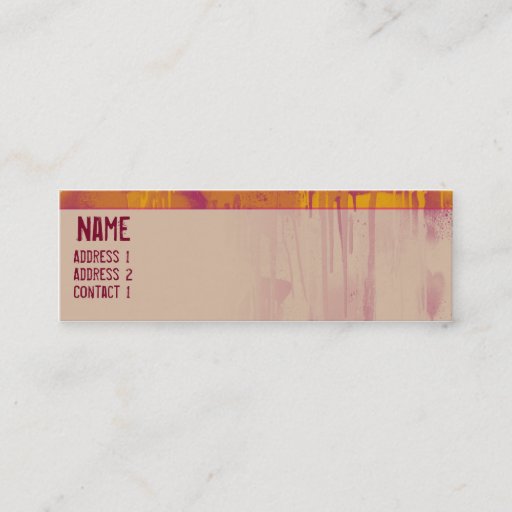 Customizable GRAFFITI DRIP 2 BUSINESS CARD TEMPLATE