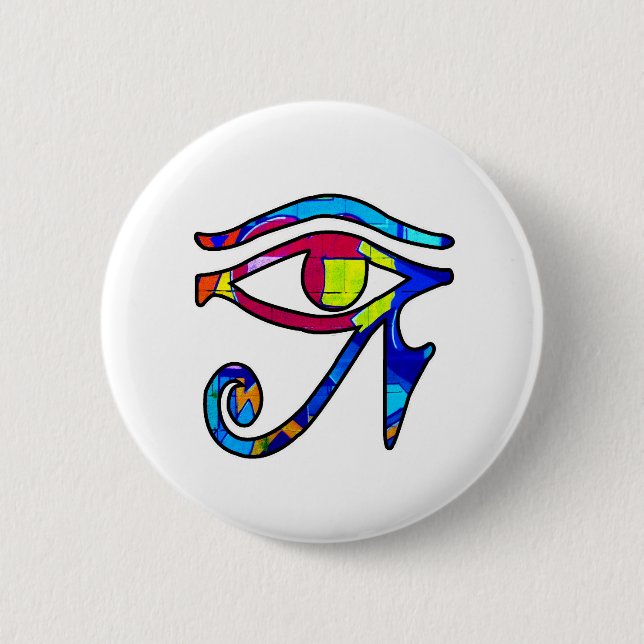 Graffiti Egyptian Eye Eye of Horus Button (Front)