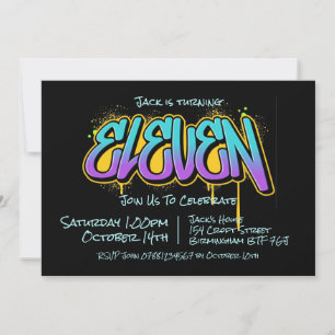 Graffiti Eleven Invitation