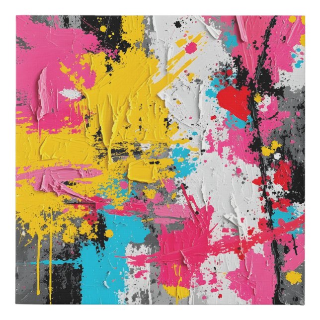 Graffiti Energy Wall Art Canvas Print | Vibrant Fi (Front)