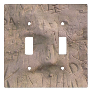 Graffiti Etched in Stone Light Switch Cover