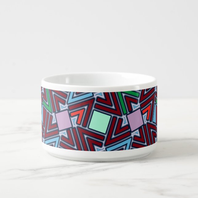 Graffiti Explosion Modern Geometric Pattern  Bowl (Center)