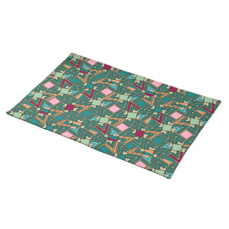 Graffiti Explosion Modern Geometric Pattern Cloth Placemat
