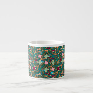 Graffiti Explosion Modern Geometric Pattern Espresso Cup