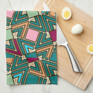 Graffiti Explosion Modern Geometric Pattern Kitchen Towel