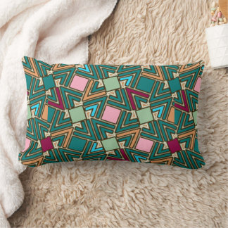 Graffiti Explosion Modern Geometric Pattern Lumbar Pillow