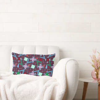 Graffiti Explosion Modern Geometric Pattern  Lumbar Pillow