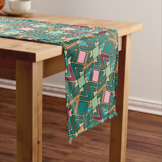 Graffiti Explosion Modern Geometric Pattern Short Table Runner