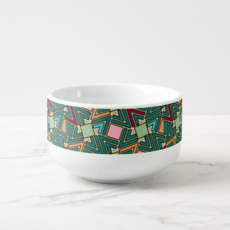 Graffiti Explosion Modern Geometric Pattern Soup Mug