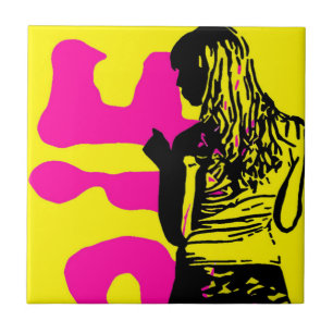 'Graffiti Fashion Art' Ceramic Tile